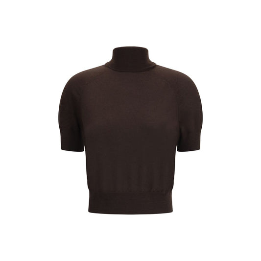 Petar Petrov Brown Merino Wool Top