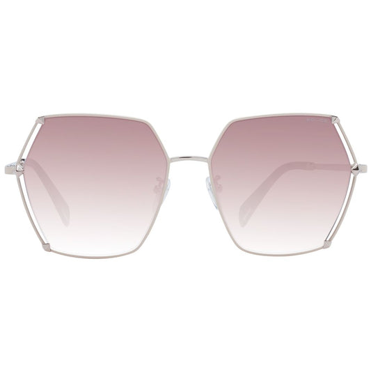 Police Pink Women Sunglass with rose metal full-rim frame and gradient brown lenses, offering 100% UVA & UVB protection.