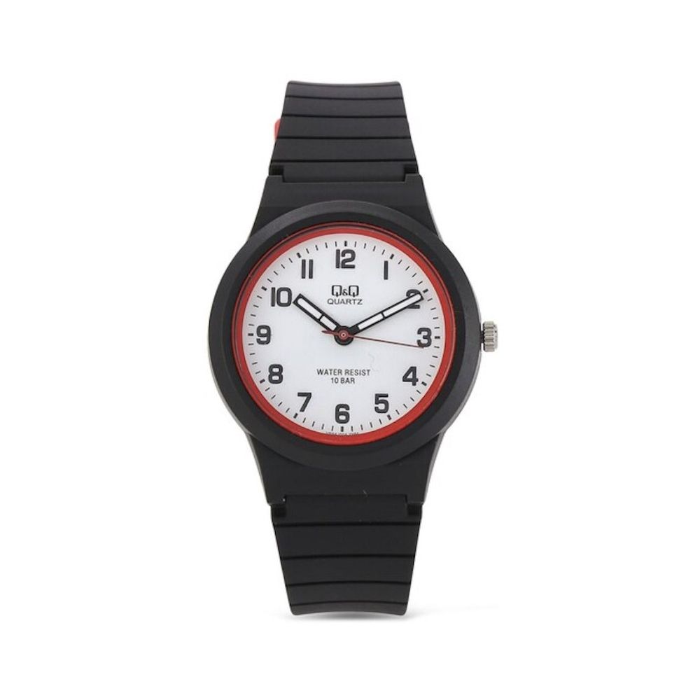 Q&Q FASHION Mod. VR94J004Y unisex wristwatch with quartz movement, 35mm plastic case, and silicone strap, water resistant up to 10 ATM.
