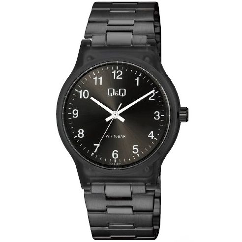 Q&Q FASHION Mod. VS50J004Y wristwatch for gents, metal case, SS IP Black strap, quartz movement, water resistant 10 ATM, in official box.