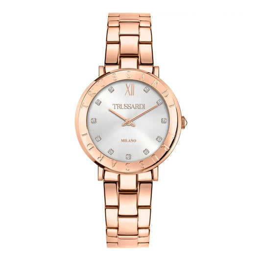 TRUSSARDI Mod. T-VISION rose gold ladies wristwatch quartz movement