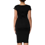 Roberto Cavalli Black Bodycon Short Sleeves Dress