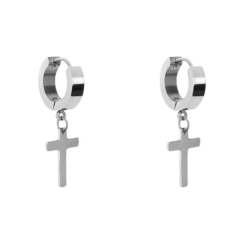 STROILI Mod. 1666492 silver hoop earrings with cross pendants from Stroili Jewels Jewelry collection
