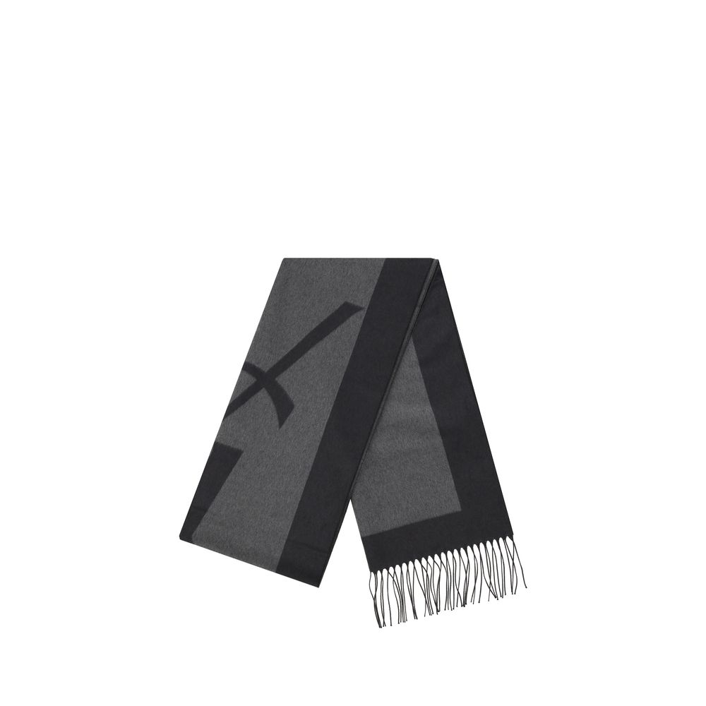 Saint Laurent Gray Silk Scarf