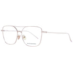 Scotch & Soda Gold Women Glasses Frame, square full-rim gold metal eyeglasses for women with demo lenses and branded case included.