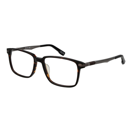 Spy Brown Plastic Glasses (Frames) for men, square full-rim design with brown plastic frame and demo lenses, size 57-17-145.