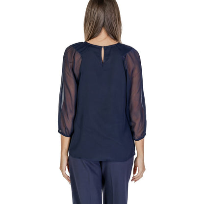 Street One Blue Polyester Blouse