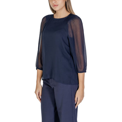 Street One Blue Polyester Blouse