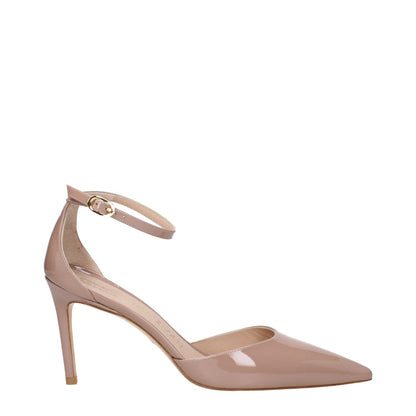 Stuart Weitzman Pink Leather Stiletto Heel Sandals