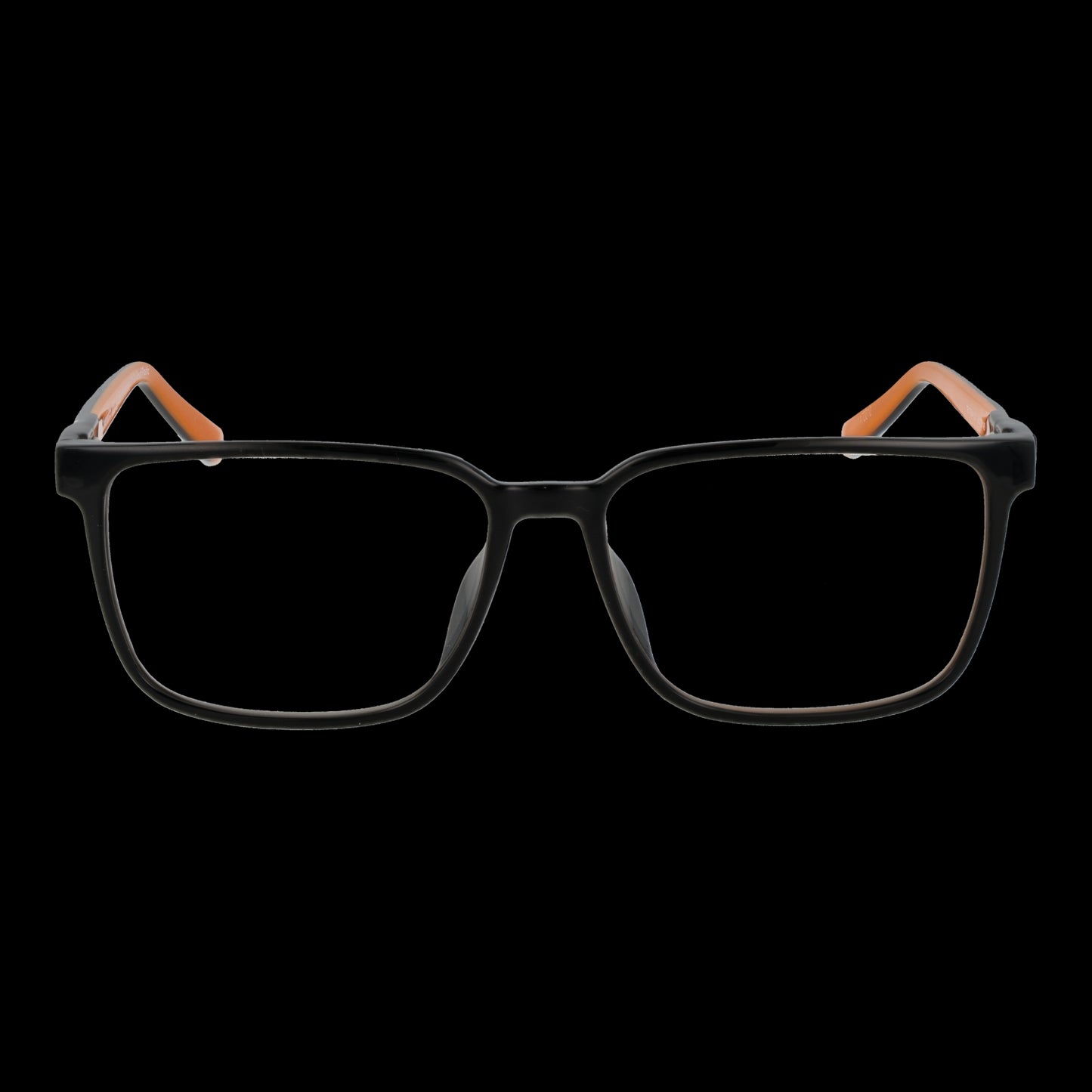 Gent's eyeglasses TIMBERLAND MOD. TB1768-H 56001 front view; black frame with brown accents on temples