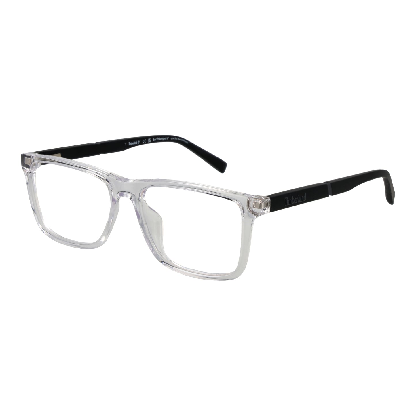 TIMBERLAND MOD. TB1840-H 53026 gent eyeglasses with clear frames and black temples.