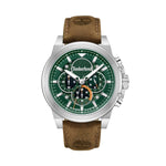 Men's watch TIMBERLAND Mod. FAST STRIKE with brown leather strap and green dial
