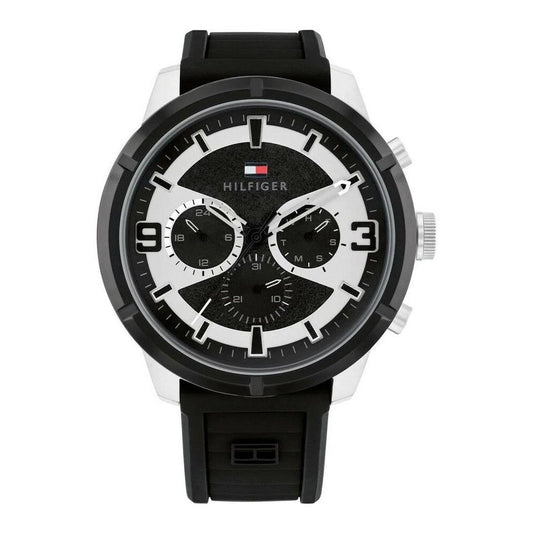 TOMMY HILFIGER Mod. 1792074 gent's quartz analog watch, 45mm case, mineral dial, water resistant 5 ATM, in official box