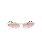 The Attico Norma sunglasses with gold-tone UV-protective lenses, logo-engraved arm, and curved tips.