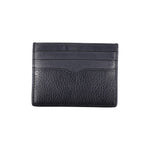 Tommy Hilfiger Sleek Blue Leather Card Holder with Contrast Details