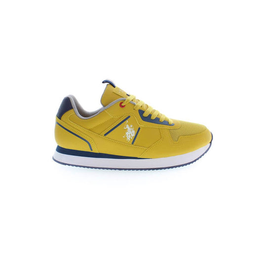 U.S. POLO ASSN. Yellow Polyester Men Sneaker with bold design and iconic logo