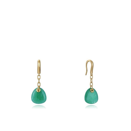 VICEROY JEWELS Mod. 13172E100-42 Lady Earrings in Silver 925° with Green Stone, Official Box Packaging