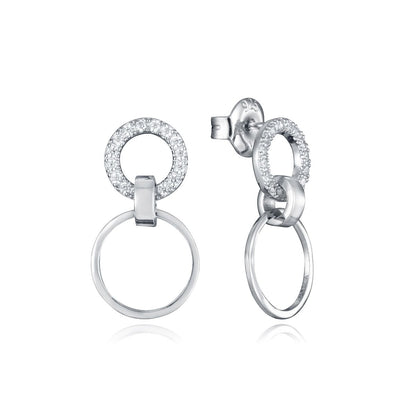 VICEROY JEWELS Mod. 13214E000-30 ladies' quartz analog earrings in silver 925° with multifunctional design, water resistant to 10 ATM.