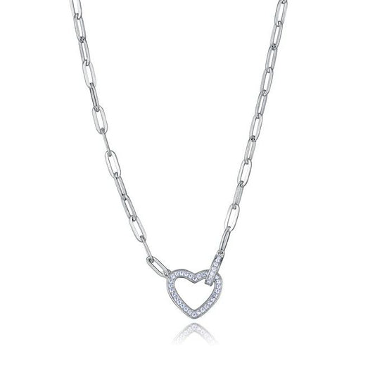 VICEROY JEWELS Mod. 13230C000-30 Silver 925° heart-shaped necklace for ladies, quartz movement, gift box included, elegant design