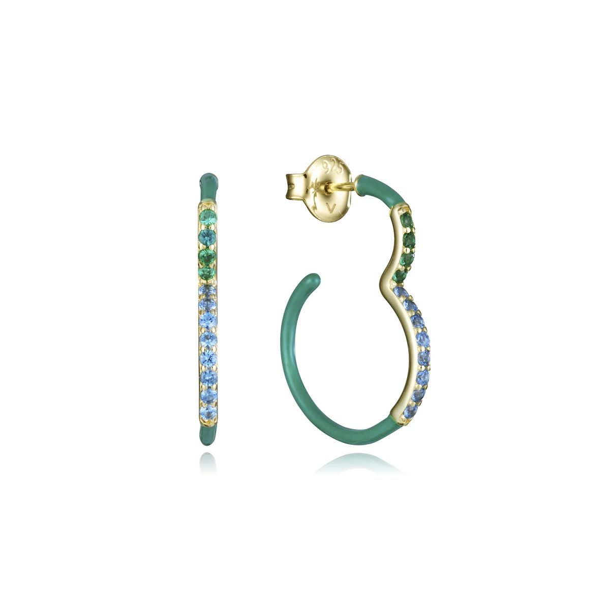 Elegant VICEROY JEWELS Mod. 15119E100-92 silver 925° lady's earrings with quartz analog movement, multifunctional design, and 10 ATM water resistance.