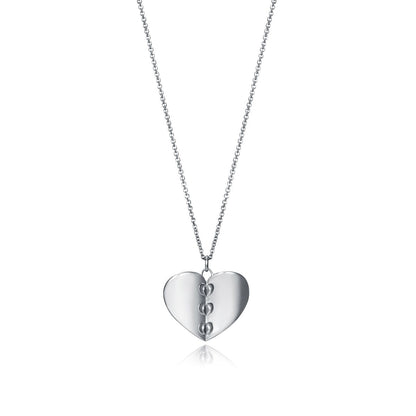 VICEROY JEWELS Mod. 61065C100-36: Silver 925° lady's necklace with heart pendant, quartz analog, mineral dial, 3 ATM water resistance.