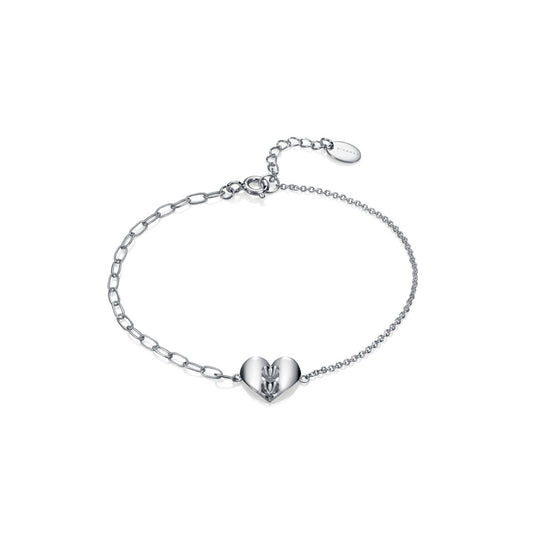 VICEROY JEWELS Mod. 61065P100-36 ladies silver bracelet with heart pendant, quartz analog, water-resistant 3 ATM, in official box.