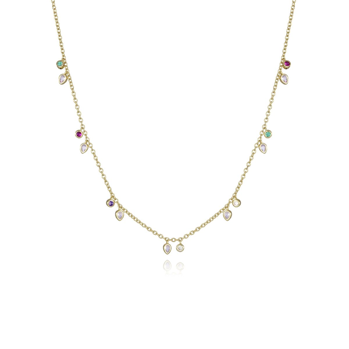 VICEROY JEWELS Mod. 9122C100-39 silver necklace with colorful gemstones for women, elegant design in official packaging.