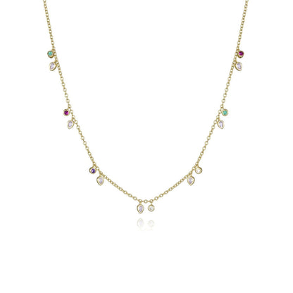 VICEROY JEWELS Mod. 9122C100-39 silver necklace with colorful gemstones for women, elegant design in official packaging.