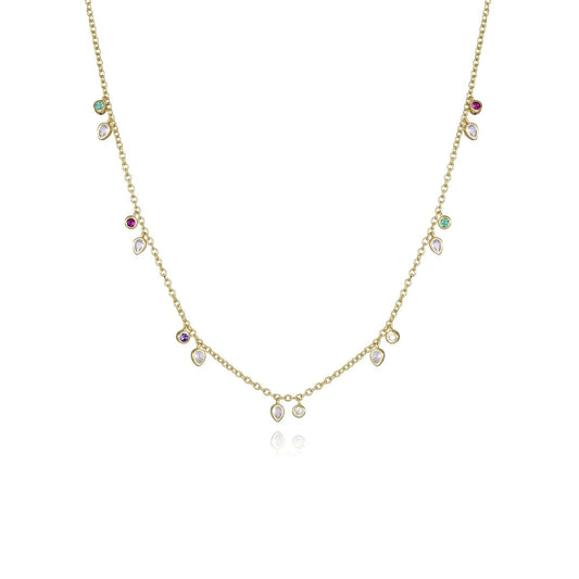 VICEROY JEWELS Mod. 9122C100-39 silver necklace with colorful gemstones for women, elegant design in official packaging.