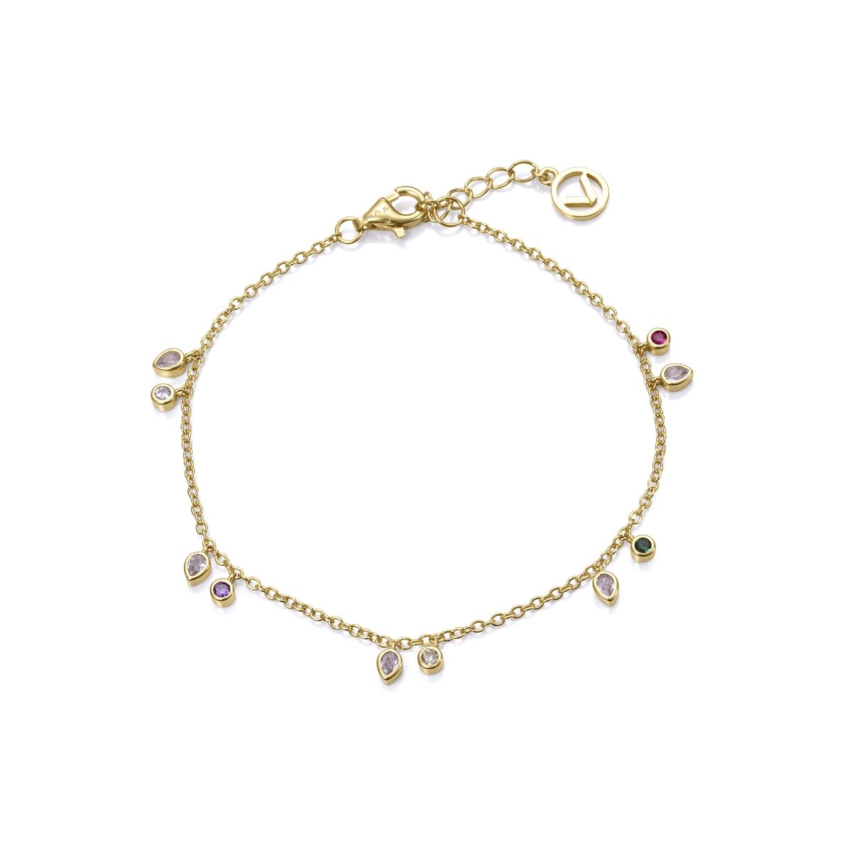 Gold bracelet with charms, featuring VICEROY JEWELS Mod. 9122P100-39 design, ideal for ladies with quartz analog movement and 10 ATM resistance.