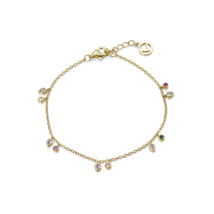 Gold bracelet with charms, featuring VICEROY JEWELS Mod. 9122P100-39 design, ideal for ladies with quartz analog movement and 10 ATM resistance.