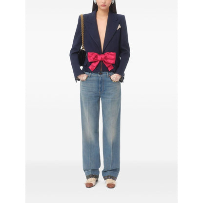 Valentino Bow-detail single-breasted blazer Jackets