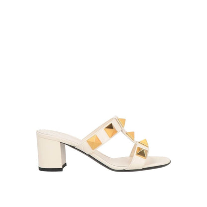 Valentino Garavani White Calfskin Platform Sandals