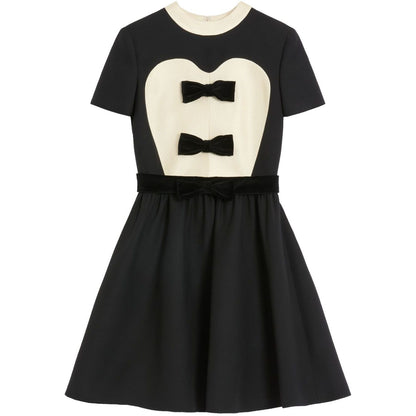 Valentino crepe couture short dress with bows Dresses