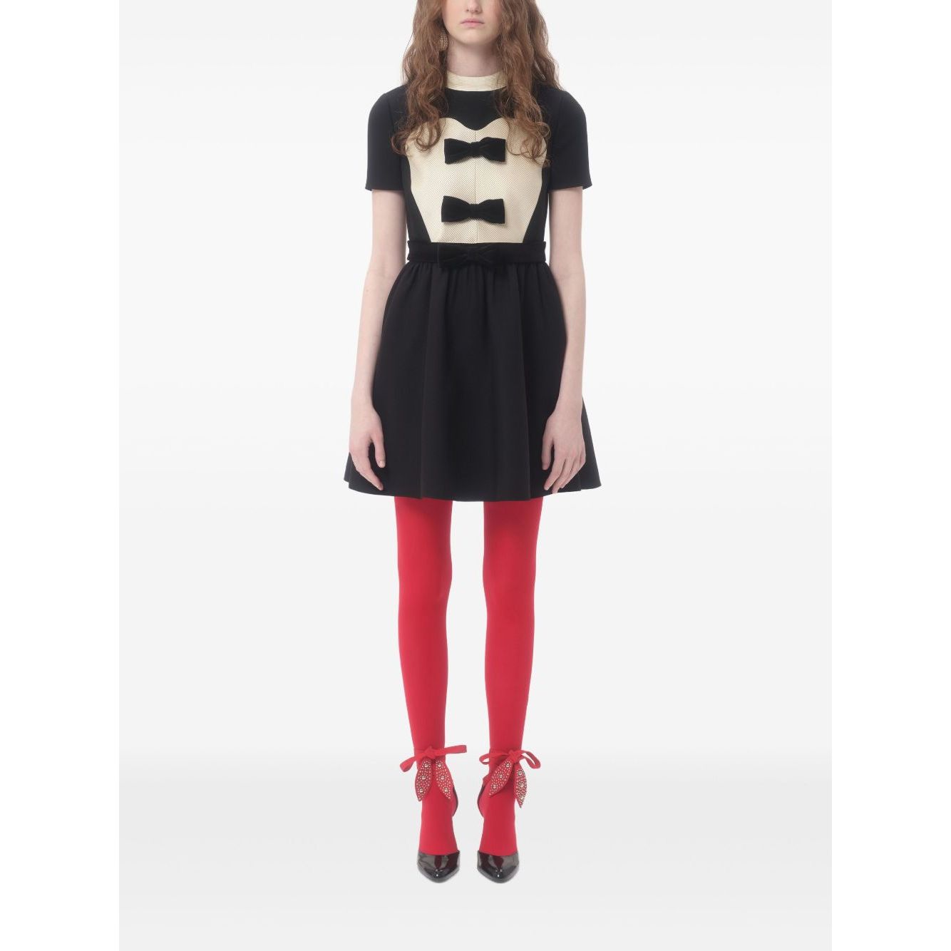 Valentino crepe couture short dress with bows Dresses