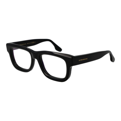 Victoria Beckham Black Acetate Glasses (Frames) in full-rim rectangle style for women, featuring black acetate frame, demo lenses.