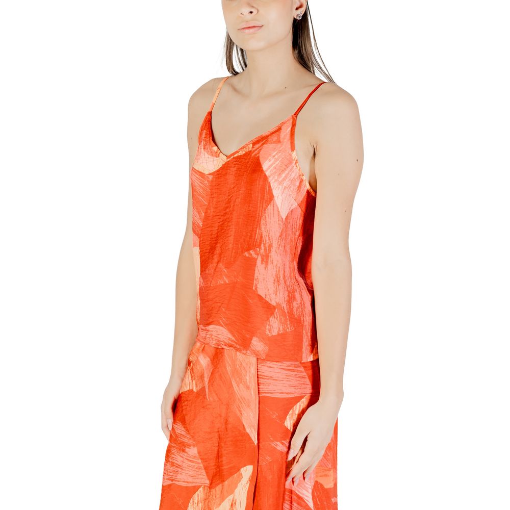 Vila Clothes Red Polyamide Top