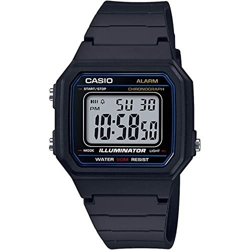 CASIO TIMELESS COLLECTION Mod. SPORT ILLUMINATOR WR 50M, ALARM, CHRONOGRAPH - BLACK-0
