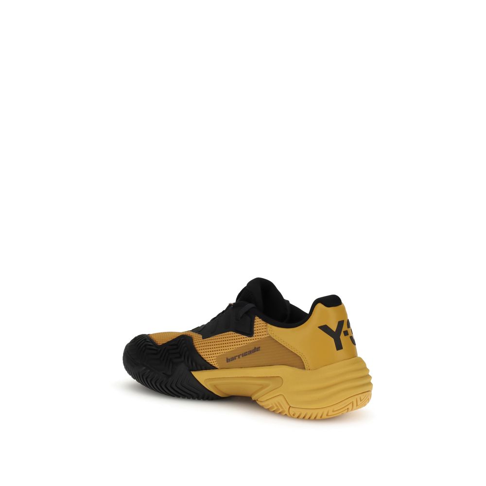 Y-3 Yellow Rubber Athletic Sneakers with breathable mesh upper and Adiwear outsole for advanced performance and superior grip.