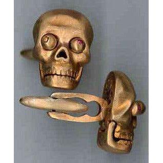 AMBROSINI JEWELS - GEMELLI ARGENTO 925° grandi teschio finitura rosé